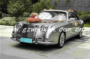 Silver infinity magnificent wedding car
